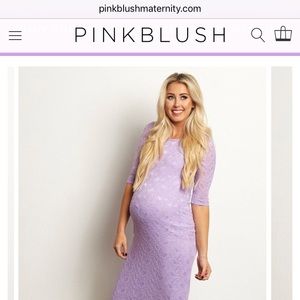 Pink blush maternity lavender dress Medium